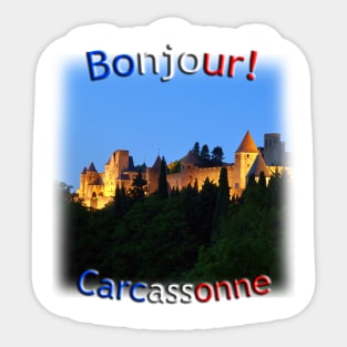 Carcassonne in the Early Evening Sticker